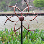 Wind Spinner Outdoor Copper Metal Garden Large Wind Spinners with Dual Kinetic Spinning Blades for Yard Lawn and Patio Decor 70x20 Inches