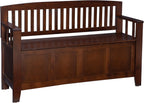 Linon Home Dcor Linon Home Decor Cynthia Storage Bench, 50"w x 17.25"d x 32"h, Walnut