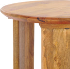 SAFAVIEH Home Collection - Karin Side Table, Round Dark Brown Solid Wood Design, Fully Assembled (ACC3730A)