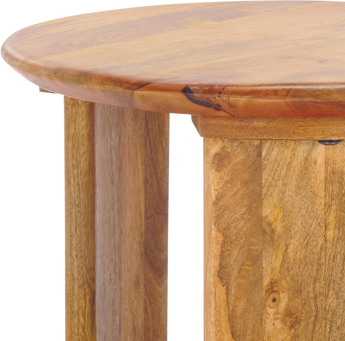 SAFAVIEH Home Collection - Karin Side Table, Round Dark Brown Solid Wood Design, Fully Assembled (ACC3730A)