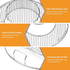 Grill Grates Replacement for Weber 8835, 22.5 inch Charcoal Grills, Kettle, Performer, Master-Touch, Charcoal Smoker, 21.5" Gourmet BBQ System Hinged Stainless Steel Cooking Grate Parts