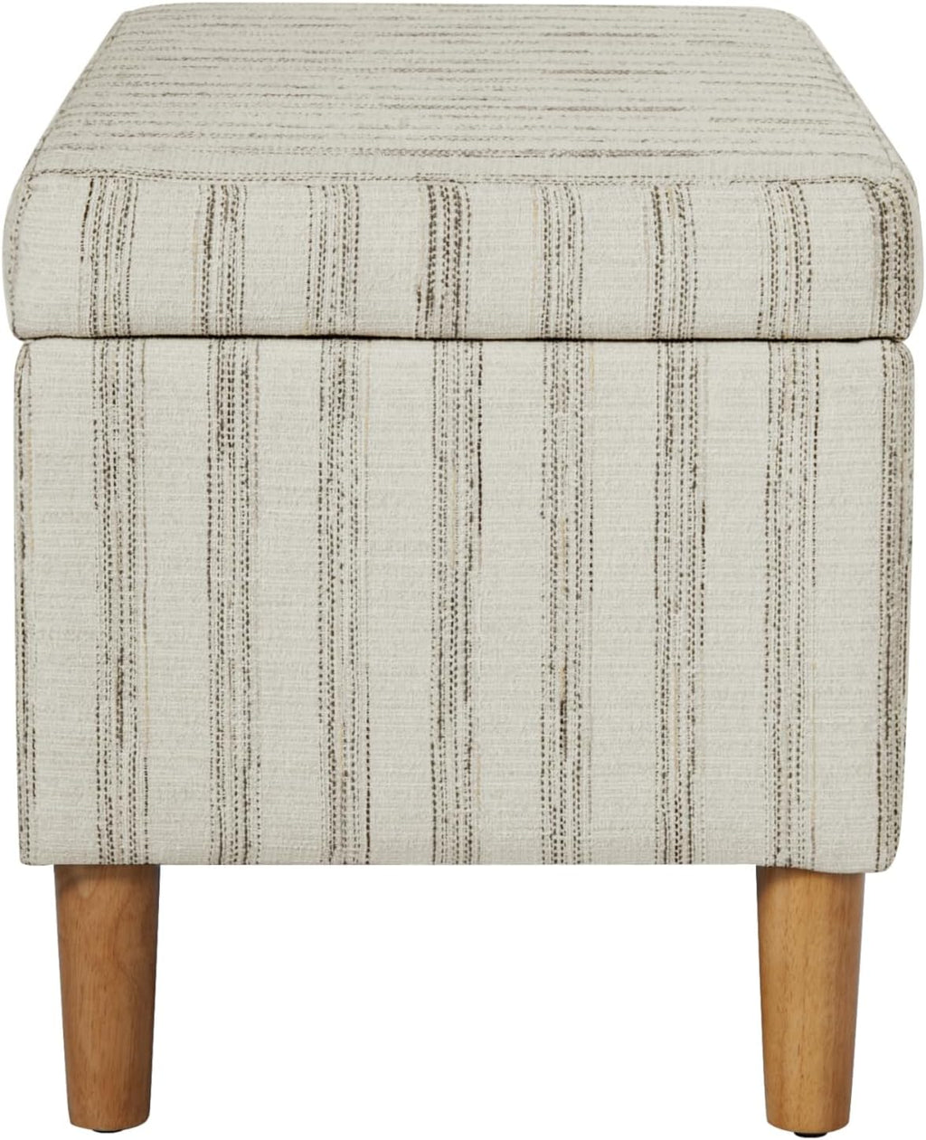 HomePop Malmo 36" Storage Bench - Gray & Cream Stripe