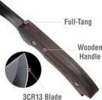 WORKPRO Axe and Fixed Blade Knife Combo Set, Full Tang, Wood Handle, for Outdoor Camping Survival Hunting, Sheath Included