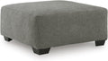 Signature Design by Ashley Revenna Casual Square Upholstered Oversized Accent Ottoman, Gray
