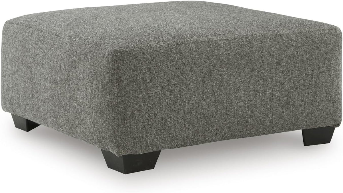 Signature Design by Ashley Revenna Casual Square Upholstered Oversized Accent Ottoman, Gray