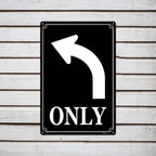 12x16" Right Turn Only Arrow Signs - High-Intensity Aluminum Parking Lot Sign, Weatherproof & Fade-Resistant, Ideal for Outdoor & Indoor Use - Curbside Sign