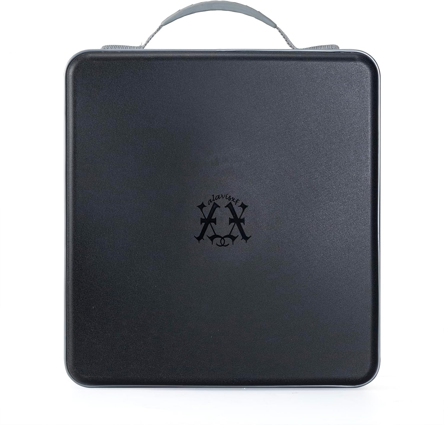 alavisxf xx CD Case, 224 Capacity Hard Plastic Organizer Holder for Car | Double Zipper Closure, Portable Handle, Heavy Duty, Anti-Slip Scratch-Resistant, DVD Storage, for Home Office Travel