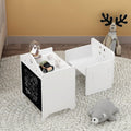 Table and Chair Set 2-Piece Play Table for Boys & Girls | Adjustable seat|Writable back|Space-saving|Study/play/bed