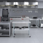 Stainless Steel Table + Add Casters | Choose from 43 Sizes | NSF Metal Work Table for Kitchen Prep Utility | Commercial and Residential Applications.