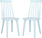 SAFAVIEH Furniture - Burris Side Chair Set of 2 - Pale Blue - Solid Wood - Modern Clean-Line Design - Ideal for Dining Room, Kitchen, Living Room, 17.7" Seat Height (AMH8511G-SET2)