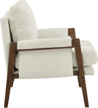 Roundhill Furniture Kelly Mid-Century Modern Accent Armchair, White