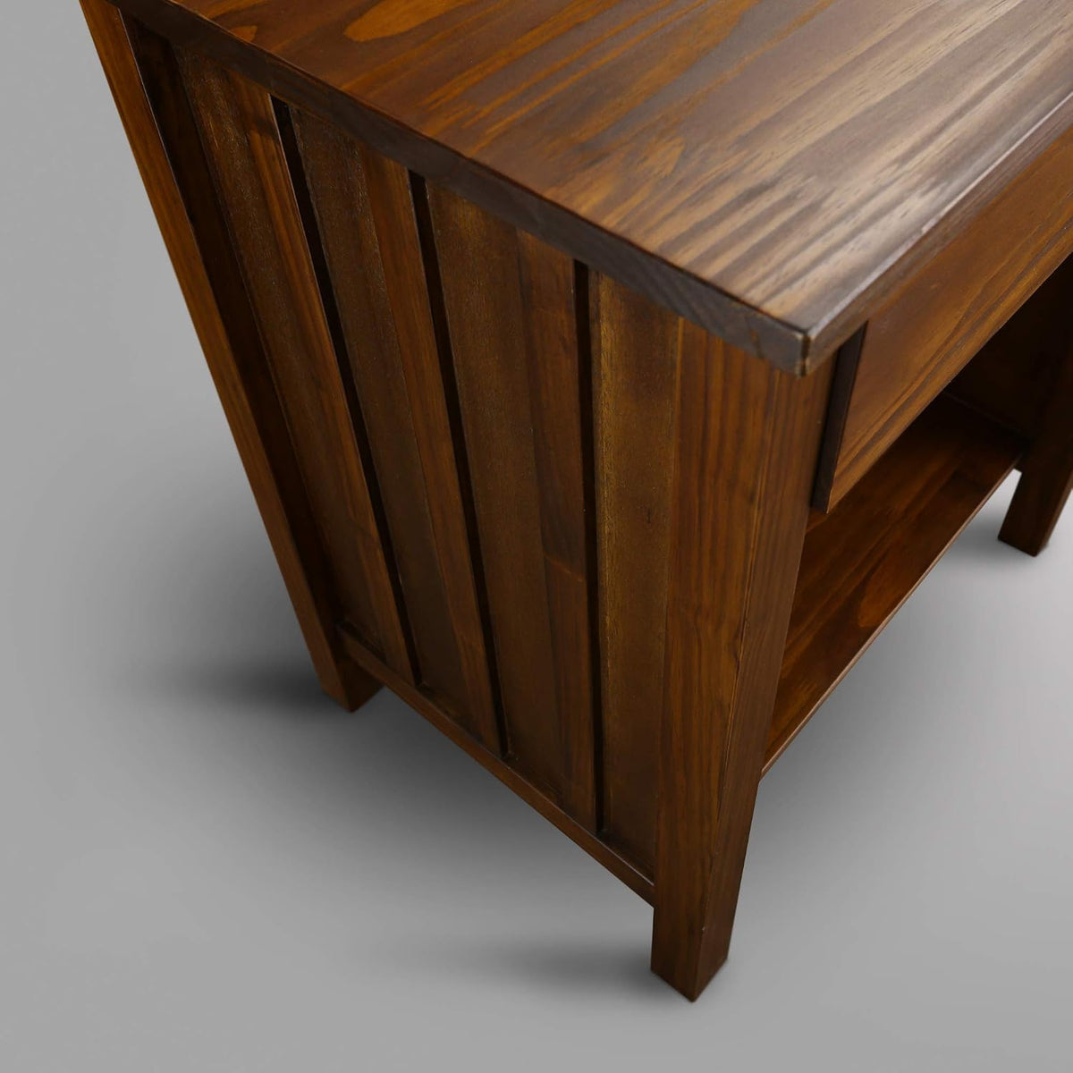 Casual Home Vanderbilt Nightstand with USB Ports-Warm Brown