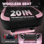 GTPLAYER Pink Gaming Chair Cute with Cat Ears Ergonomic Computer Chair with Cat Embroidery Adjustable Memory Foam Lumbar Support and Headrest Comfortable Reclining Office Chair Soft Velvet Fabric
