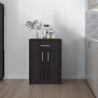 DEPOT E-SHOP 24" Barbados Pantry Cabinet 33" H with Top Drawer, Double Doors and Interior Shelves, Dark Walnut – Tall Kitchen Storage & Pantry Organization