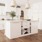 72" Kitchen Island with Storage,White Marble Melamine Cabinet with Drawers, Shelves & Wine Rack for Kitchen or Dining Room