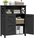 Homhedy Farmhouse Bathroom Storage Cabinet with Doors, Small Floor Cabinet