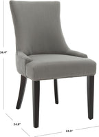 SAFAVIEH Home Collection - Lester Granite Upholstered Dining Chair, Modern Armless Design with Solid Wood Legs, Comfortable Seating for Dining Room or Kitchen (MCR4709B)