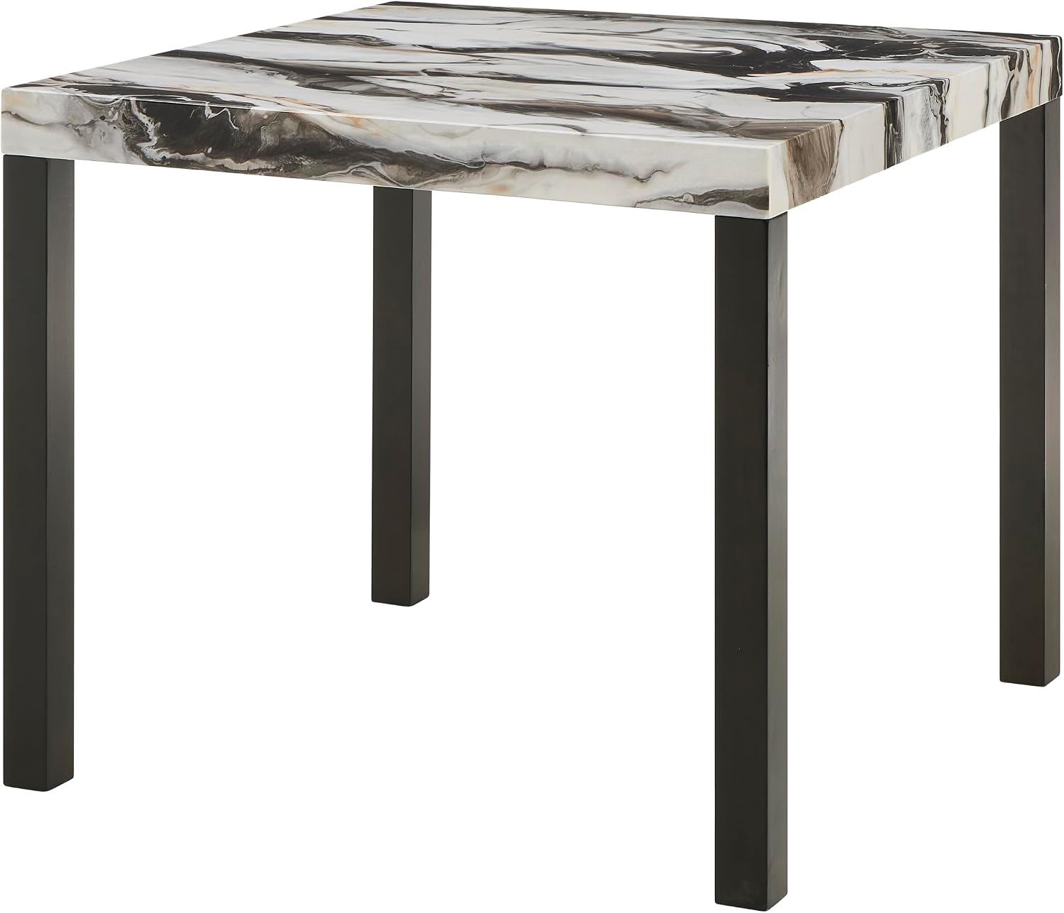 Roundhill Furniture Cavira Modern Faux Marble Counter Height Dining Table