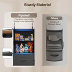 Pipishell 6-Shelf Hanging Closet Organizer, Hanging Shelves with 2 Separable 3-Tier Shelves, Closet Shelves Organizer with 3 Removable Drawers for Wardrobe, Nursery, Baby Clothes Organizer, Black