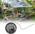 Mumusuki 50 Pack Stainless Steel Greenhouse Clips, Rust Proof Spring Clamps for Plexiglass Panels, Universal W Glazing Clips Tool, No Drilling Installation