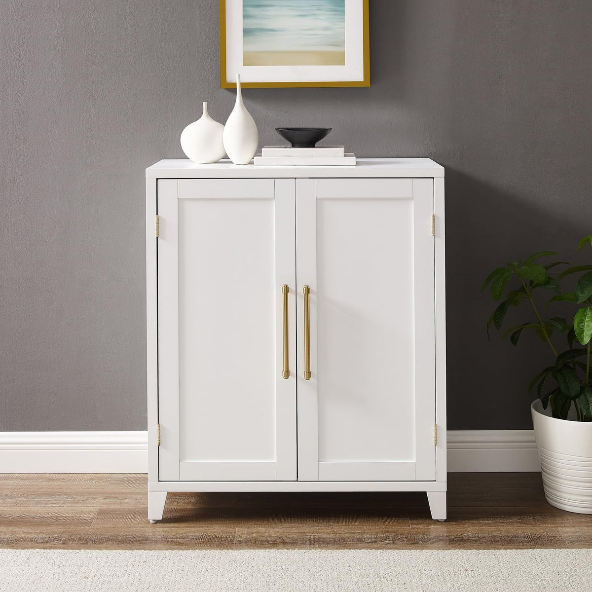 HomeStock Kitchen Pantry Storage Cabinet - Stackable Organizer, 30" Wide