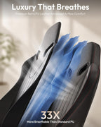 Dowinx Ergonomic High Back Gaming Chair for Adults with Massager Black | Shiatsu Neck Massage and Dual Point Massage Lumbar Pillow with Pocket Spring Cushion, 90-145°Recline for Home Office Gaming