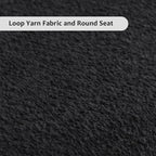 Black Boucle Dining Chair Set of 4, Modern Oval Upholstered Dining Chairs with Curved Back and Metal Leg for Dining Room,Restaurant,Kitchen Island(Gold Leg)