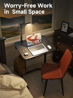 SAIJI XXL Extra Large Sturdy TV Tray Table, Laptop Desk for Couch | Height & Tilt Adjustable Heavy Duty TV Trays for Eating, Working, Writing,Drawing, Recliner Table Couch Desk with LED Light