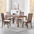 CIMOTA Walnut Wood Dining Chairs Set of 2, Farmhouse Wooden Kitchen Chairs with Spindle Slat High Back/Upholstered Seat Traditional Windsor Side Chairs for Dining Room/Living Room/Restaurant