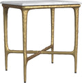 Coaster Home Furnishings Baldwin Rectangular Marble Top Side Table White and Gold