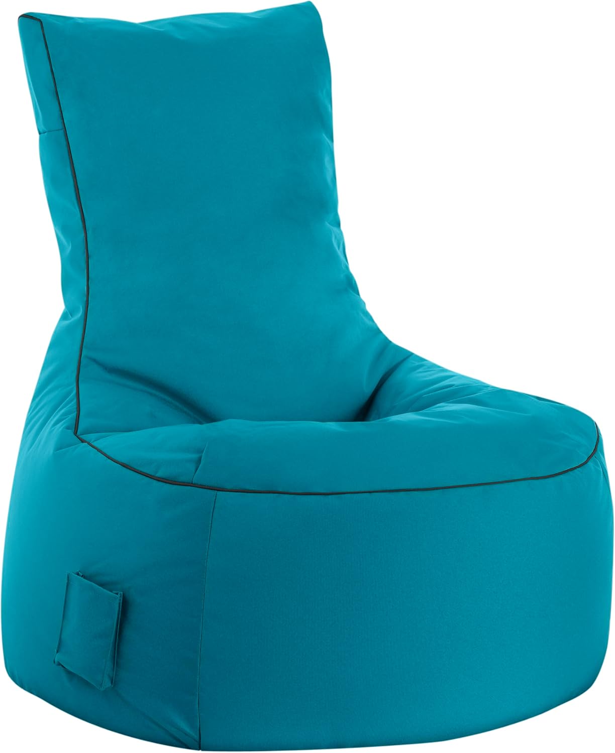 GOUCHEE Design Swing Brava Collection Polyester Upholstered Bean Bag Armless Lounge Chair, X-Large, Turquoise