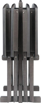 WINSOME Dorian Oversized Snack Table Set, Oyster Gray (Brown Base) (replace color may vary)., 23.62 x 15.75 x 25.51, 5pc