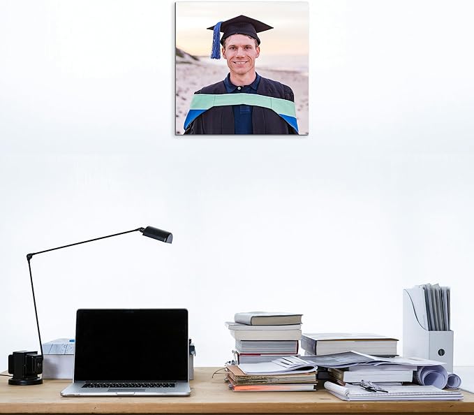 Custom Graduation Canvas Prints with Your Photos,Graduation Decorations, Personalized Graduation Canvas Wall Art Gifts Idea for Daughter, Son, Sibling or Friend (8" X 8")