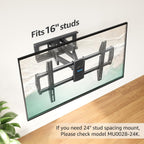 MOUNTUP Full Motion TV Wall Mount for 42-82'' TV, Holds 100lbs Fit 16" Stud | Full-motion TV mount tilts up 5° and down 10° for anti-glare, swivels ±45°, extends 15.7" and retracts 3" for space-saving