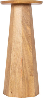 Kate and Laurel Hemingson Modern Mango Wood Round Drink Table, 10 x 10 x 22, Natural Wood, Mid-Century Circle Pedestal Table for Use as Bedroom Nightstand, Indoor Plant Stand, or Living Room Accent