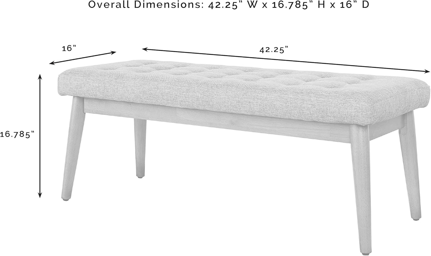 Crosley Furniture Landon Wood Dining Bench for Entryway or Mudroom, Acorn
