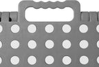 Casafield 16" Folding Step Stool with Handle (Set of 2), Gray - Portable Collapsible Small Plastic Foot Stool for Adults - Use in the Kitchen, Bathroom and Bedroom