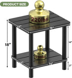 Outdoor Side Table with 2-Tier, Bamboo Small Patio Adirondack Tables | Black,Easy Assembly,Easy Maintenance,Weather Resistant,For Indoor/Outdoor/Patio/Pool/Porch