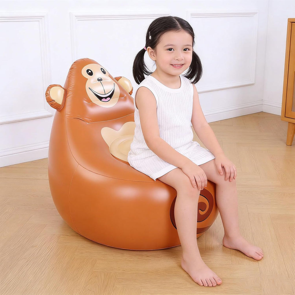 Dpofirs Inflatable Chair, Animal Shaped Portable Blow Up Sofa with Soft Skin Friendly and Sturdy Air Filled Design for Camping Patio Beach Travel