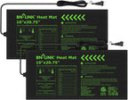 BN-LINK Durable Seedling Heat Mat for Seed Starting 10" x 20.75", 2 Pack Waterproof Warming Mat Plant Heating Pad for Seed Germination, Indoor Growing, Hydroponic, Greenhouse, ETL Listed