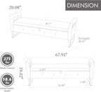 GDFStudio Velvet Storage Bench with Hidden Compartment - Upholstered Ottoman for Entryway, Bedroom, Living Room - Soft Foam Cushion, Sturdy Silver Metal Legs, Easy Assembly - Navy Storage Seat