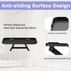 TETVIK TV Top Shelf Screen Adjustable Monitor Top Shelf Storage Bracket Tray Mount Computer Bracket for Cellphone Stand, Media Boxes, Game Console, Router, Speakers Black 2 Pieces