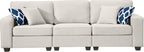 Legend Vansen Modular Sectional Sofa L Shaped Couch with Ottoman Modern Reversible Corner Sectional Couch for Living Room