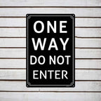 8x12" One Way - Do Not Enter Parking Lot Sign - High-Intensity Grade Aluminum, Weatherproof & Fade-Resistant, Ideal for Outdoor & Indoor Use - Curbside Sign
