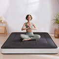MAXYOYO 6" Extra Thick Floor Futon Mattress, Foldable Japanese Floor Mattress for Adults, Roll Up Tatami Pad for Guest Room, Black, Queen
