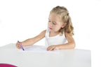 Humble Crew Kids Table, 4 Chairs & 12 Bin Toy Organizer Set, White/Purple/Pink