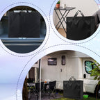 EupHHonycs 6 Foot Folding Table Storage Bag Portable Waterproof Heavy Duty Large Carrying Bag for Folding Picnic/Camp Tables Transport Organizer, 31" D X 37" W X 4.5" H, Black