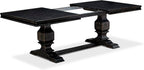 LKT-SBB-TP - A Wooden Dining Table with Removable Rectangular Tabletop - Sand Blasting Black Finish