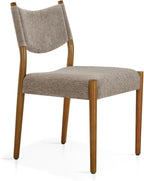 KISLOT Dining Chairs Set of 4, Ergonomic Upholstered Wood Chairs, Brown | Mid Century Modern Dining Room Chairs, Ergonomic Farmhouse Kitchen Chairs with Solid Rubber Wood Frame, Antique Walnut Leg