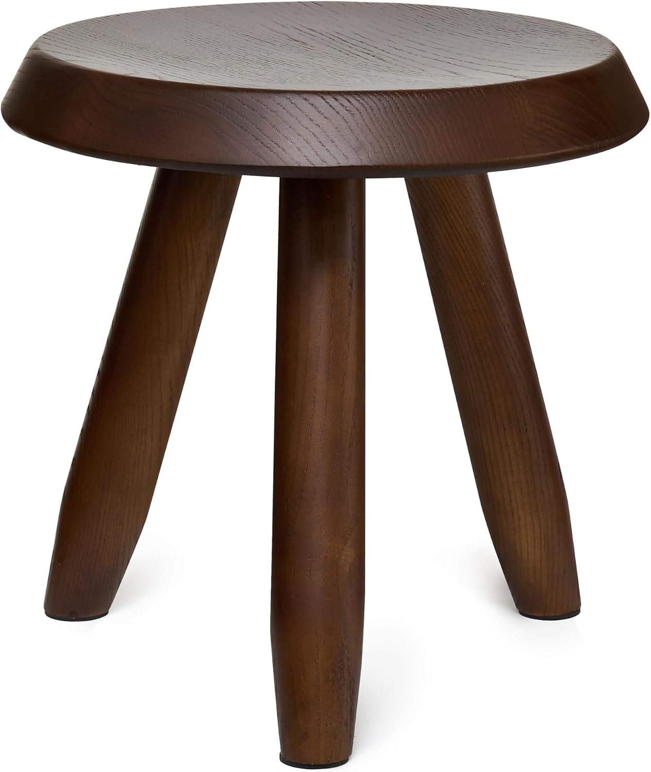 Tabouret Walnut Stool – Handcrafted Hardwood Seating Inspired by Charlotte Perriand, Artisan-Made Small Side Table, Nightstand, Footstool, or Plant Stand – Premium Walnut Finish